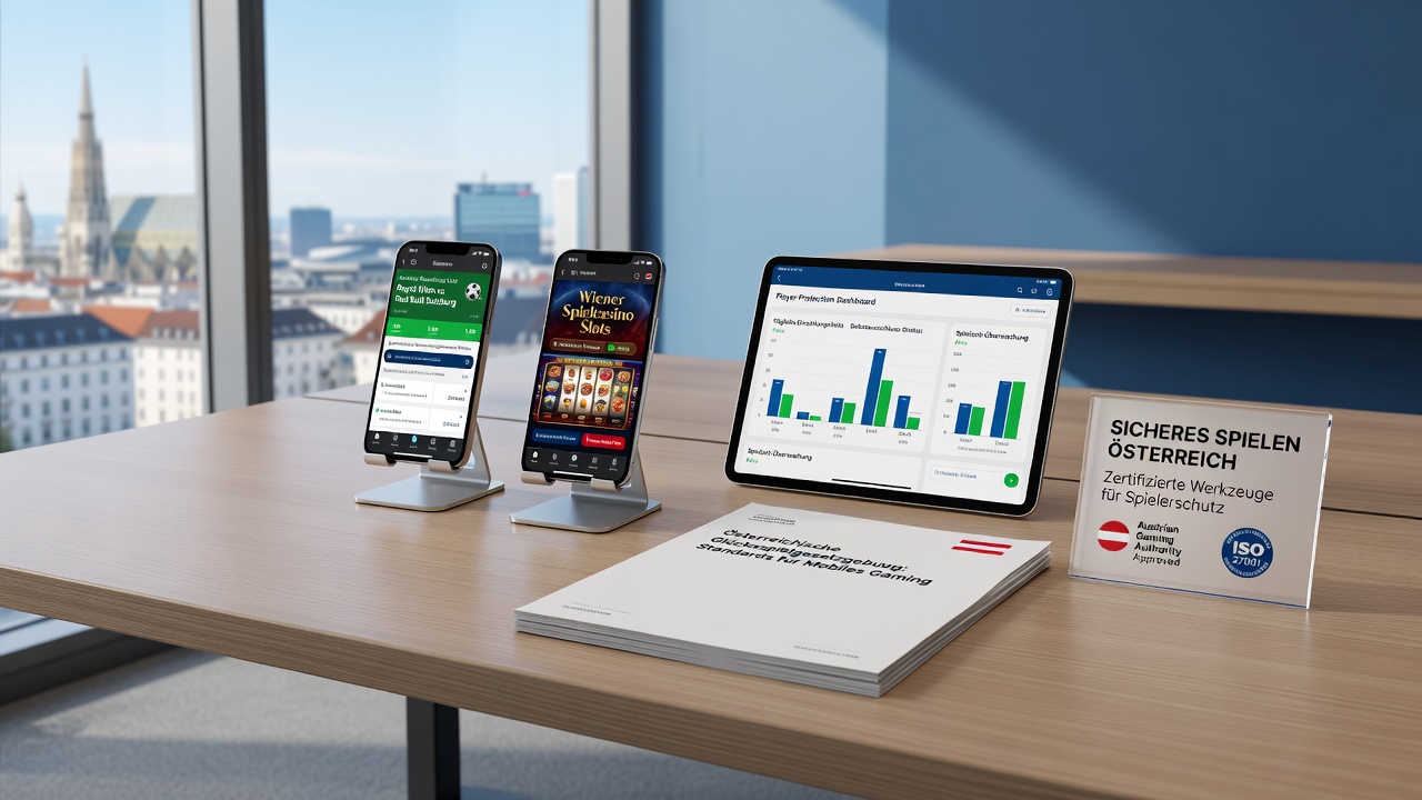 Dashboard view of casino app with protection settings and limit tracking